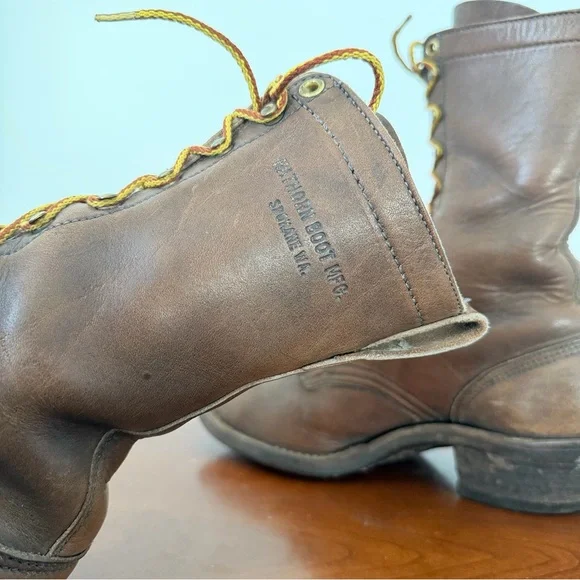 White’s Handmade Men’s Hathorn Packer Leather Lace-Up Kiltie Cowboy Boots | 9.5 - Picture 7 of 8